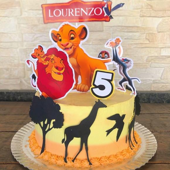 Topo de Bolo o Rei Leão