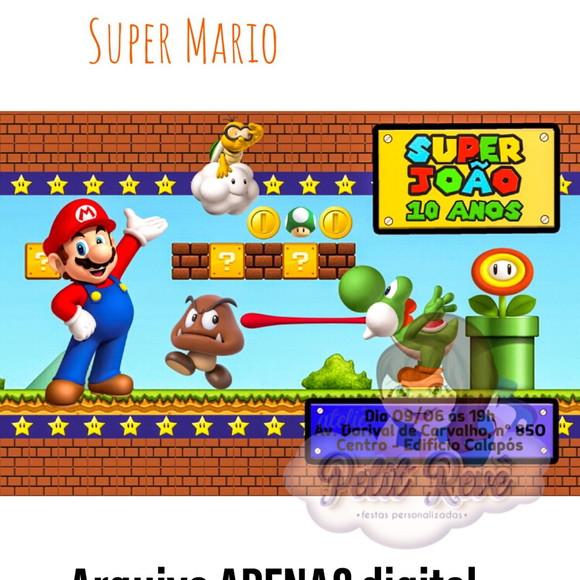 Convite Digital Super Mario