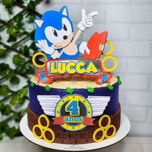 Topo de Bolo Sonic
