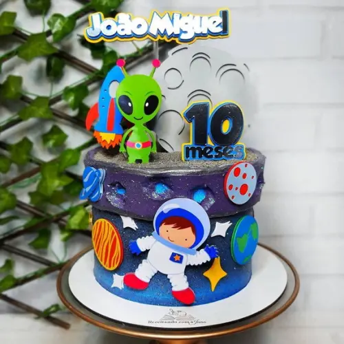 Topo de Bolo Astronauta