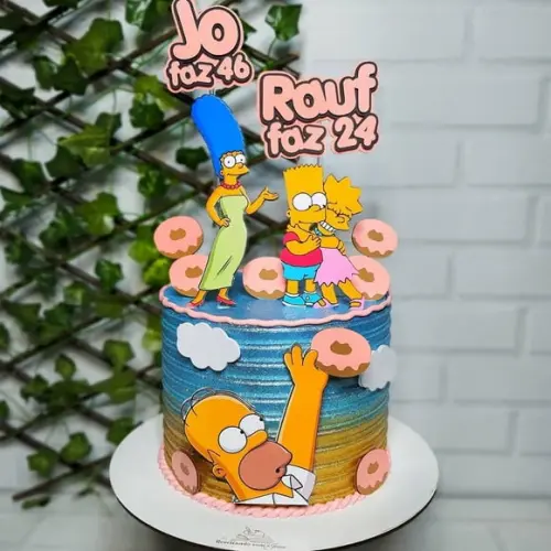 Topo de Bolo Simpsons