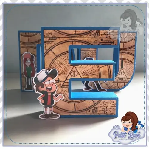 Letra 3d Gravity Falls