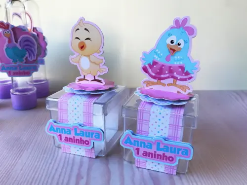 Caixa Acrilico Lembrancinha Galinha Pintadinha