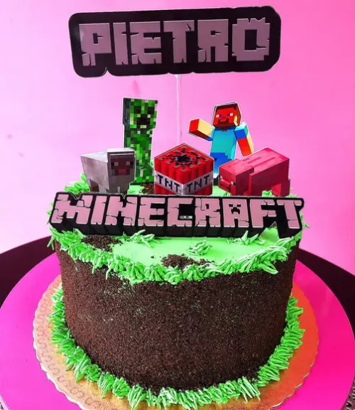 Topo de Bolo Minecraft
