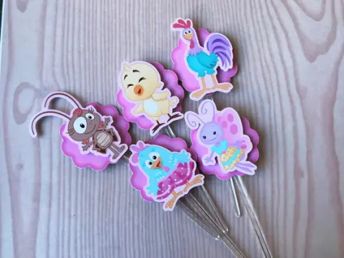 Mini Topper para Docinho Galinha Pintadinha Candy