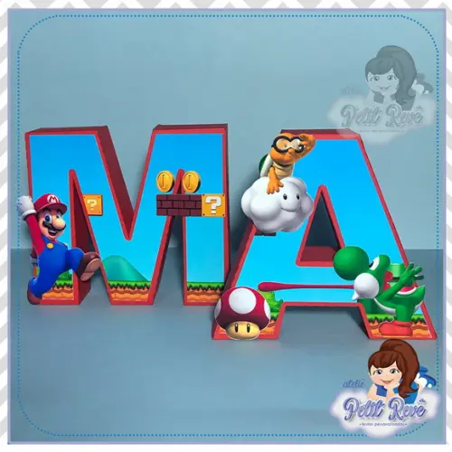 Letras 3d Mario