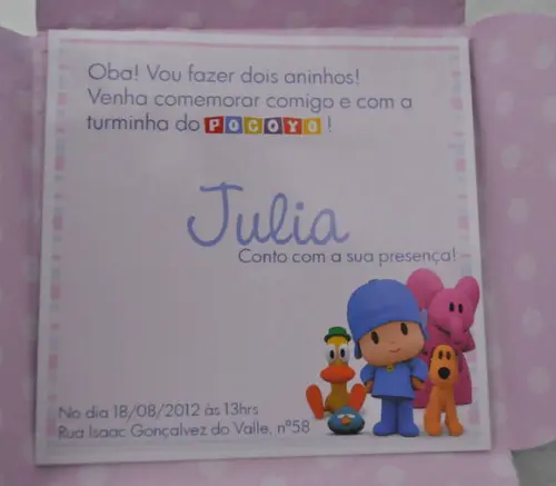 10 Convites Pocoyo