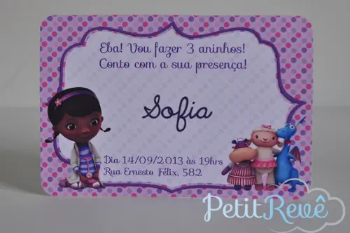 10 Convites Doutora Brinquedos