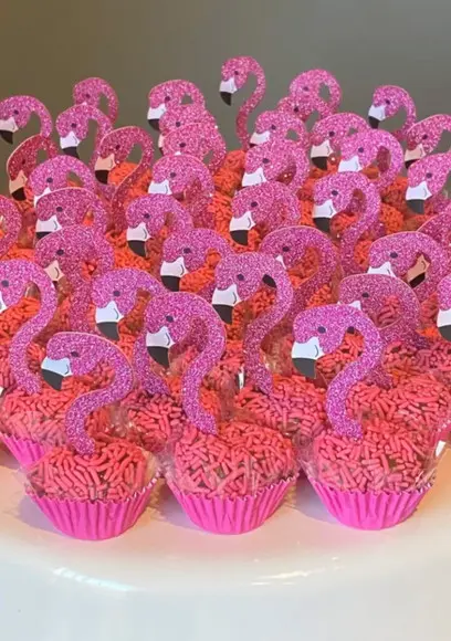 Topper Flamingo Glitter