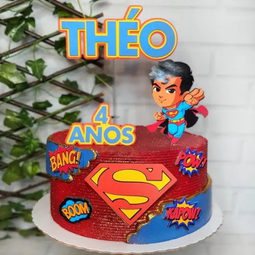 Topo de Bolo Super Homem