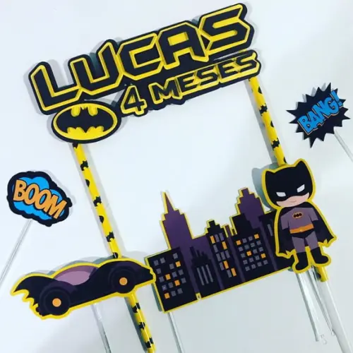 Topo de Bolo Batman