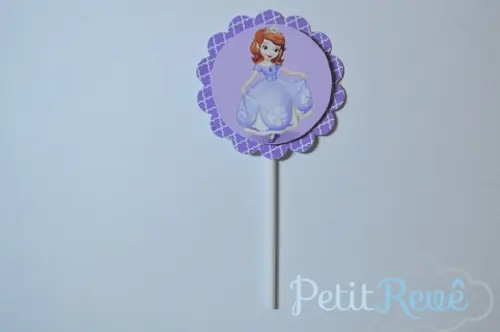 Topper Doces Princesinha Sofia