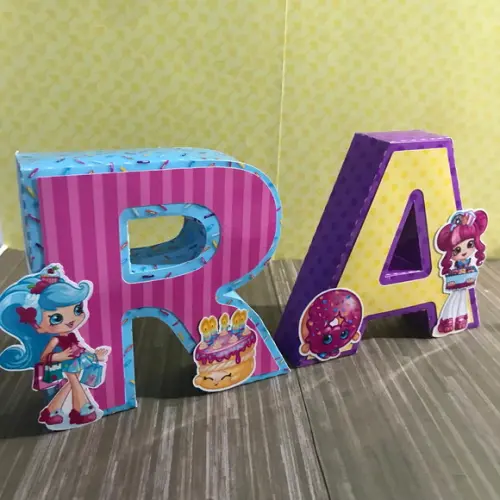 Letras 3d Shopkins