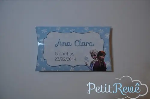 10 Lembrancinha Caixa Pillow Frozen