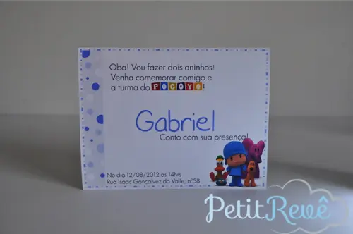 10 Convites Pocoyo