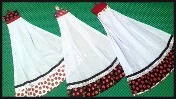 Kit 10 Bate Mão Pano de Prato Patchwork Barrados Sortidos