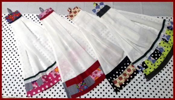 Kit 10 Bate Mão Pano de Prato Patchwork Barrados Sortidos