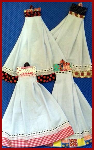 Kit 10 Bate Mão Pano de Prato Patchwork Barrados Sortidos