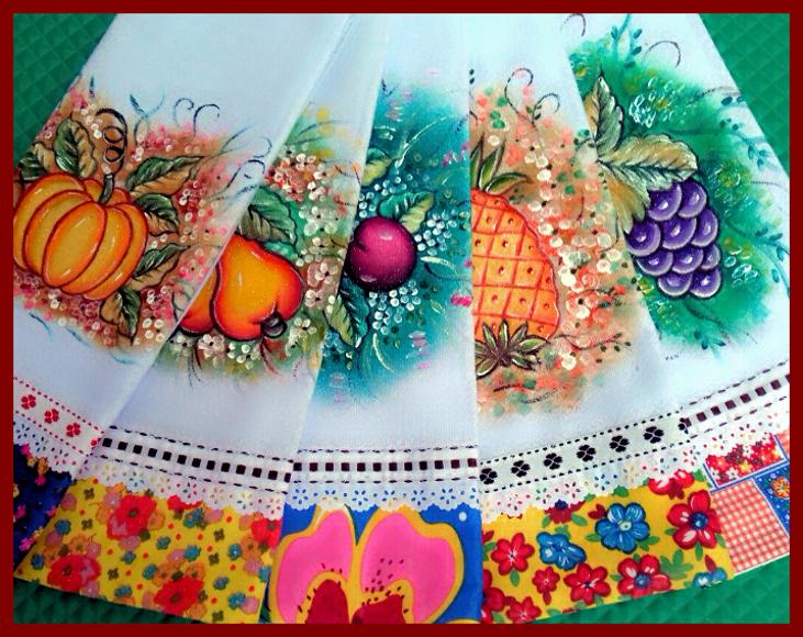 Kit 8 Panos de Prato Pintado Barrado Tecido Atacado Revenda