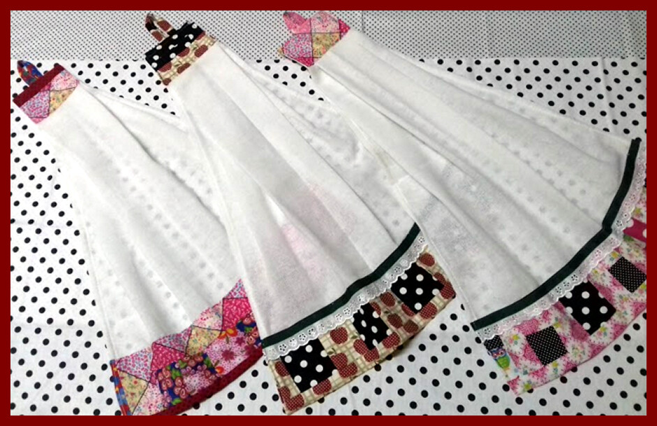 Kit 10 Bate Mão Pano de Prato Patchwork Barrados Sortidos