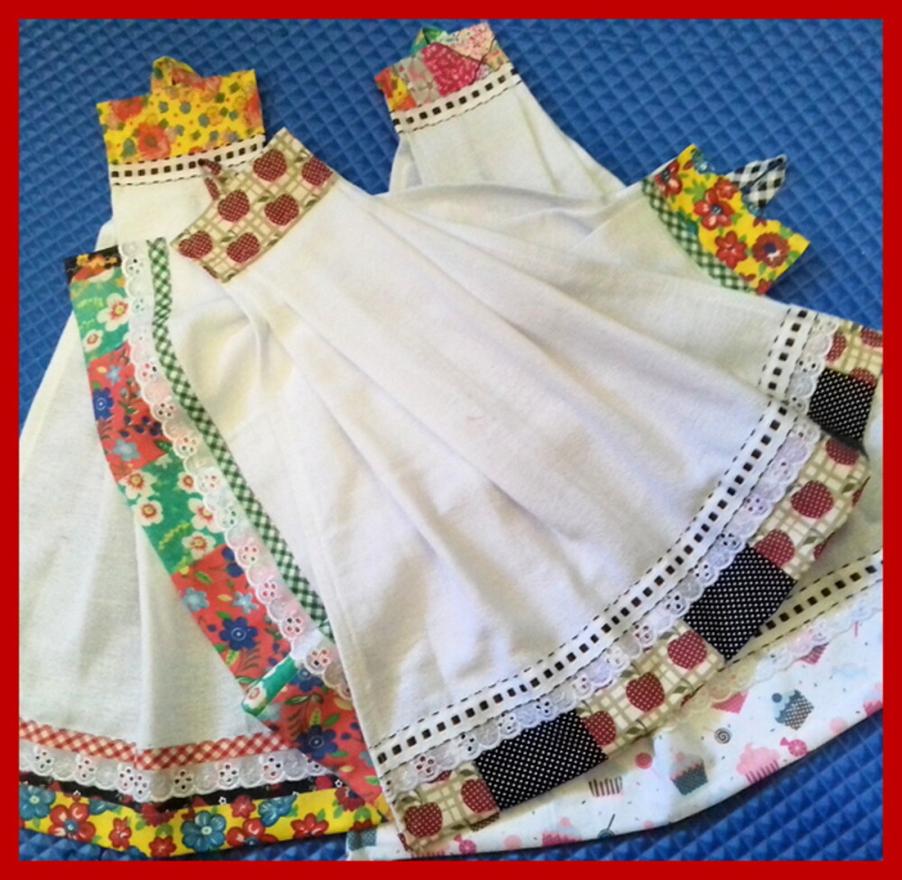 Kit 10 Bate Mão Pano de Prato Patchwork Barrados Sortidos