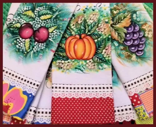 Kit 10 Panos de Prato Atacado Pintado Mão Livre Barrado Tecido C