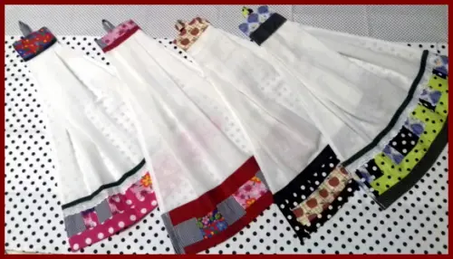 Kit 10 Bate Mão Pano de Prato Patchwork Barrados Sortidos