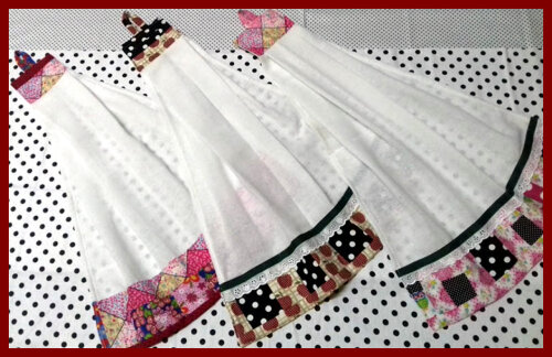 Kit 10 Bate Mão Pano de Prato Patchwork Barrados Sortidos