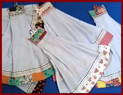 Kit 5 Bate Mão Toalha de Mão Barrado Patchwork Sortidos