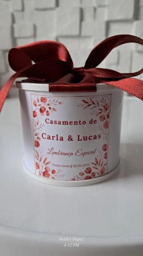 Kit Tubolata Personalizada 5x6 - Lembrancinha para casamento l Noivado l Bodas de casamento - Vários temas