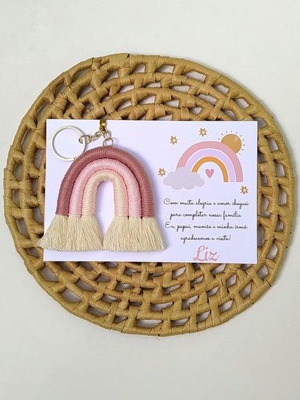 30 Lembrancinhas de Maternidade Chaveiro Arco-íris