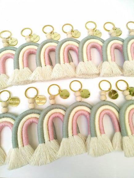20 Chaveiros Arco Íris Lembrancinhas