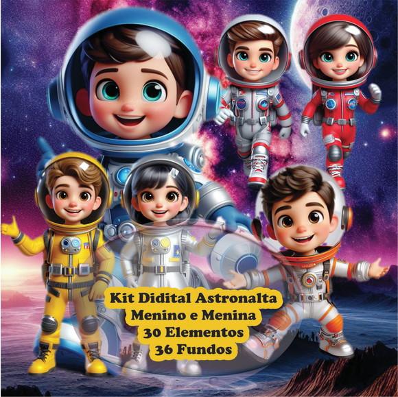 Kit Digital menino e Menina Astronauta - Amora Mel Arquivo