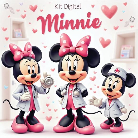 Arquivo Digital, Kit Digital Minnie Doutora 3d