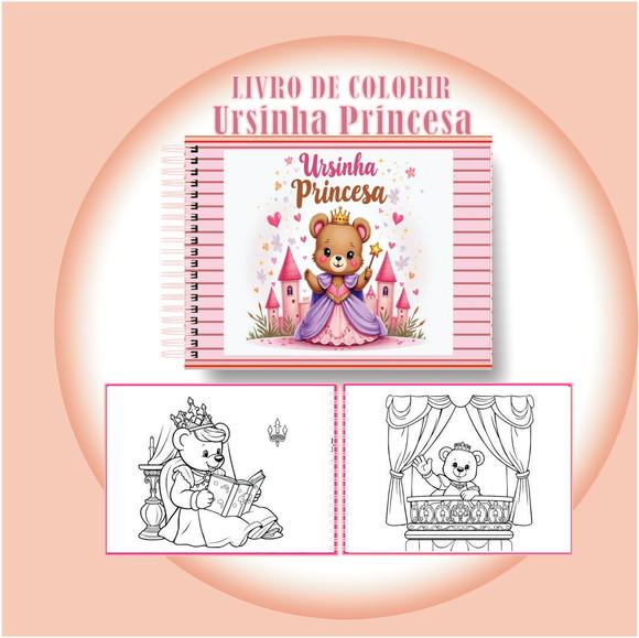 Arquivo Digital Livro de Colorir Ursinha Princesa
