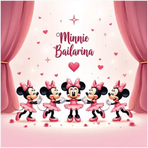 Arquivo Digital, Kit Digital Minnie Bailarina 3d