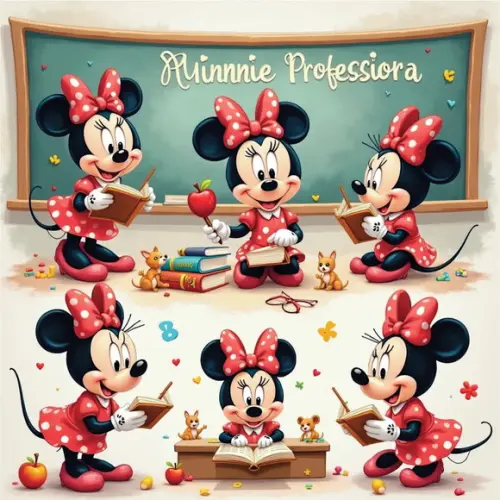 Arquivo Digital, Kit Digital Minnie Professora 3d