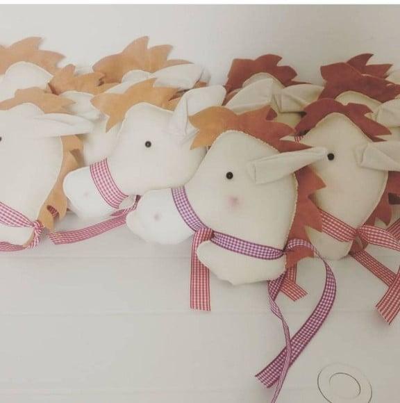 Cabeça de Cavalo de Feltro - Kit com 10 Peças
