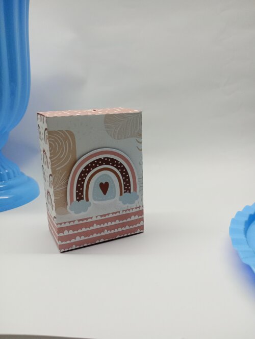 caixinha mimo personalizada - arco iris boho