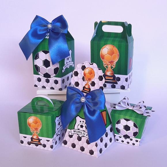 Kit FUTEBOL 40 Peças - Lembrancinhas de Aniversário - Caixinhas