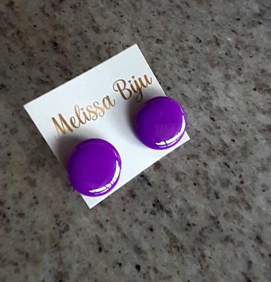 Brinco de Resina Roxo