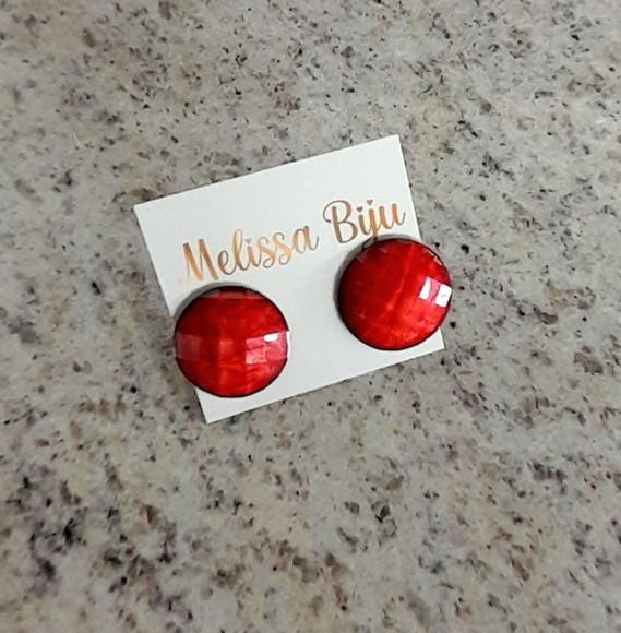 Brinco de Resina Vermelho