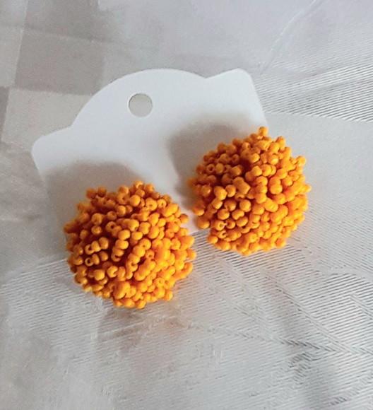 Brinco Miçangas Laranja