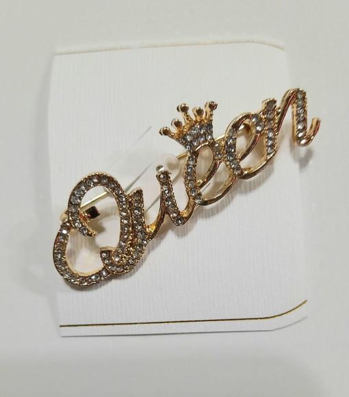 Broche Dourado/pedras