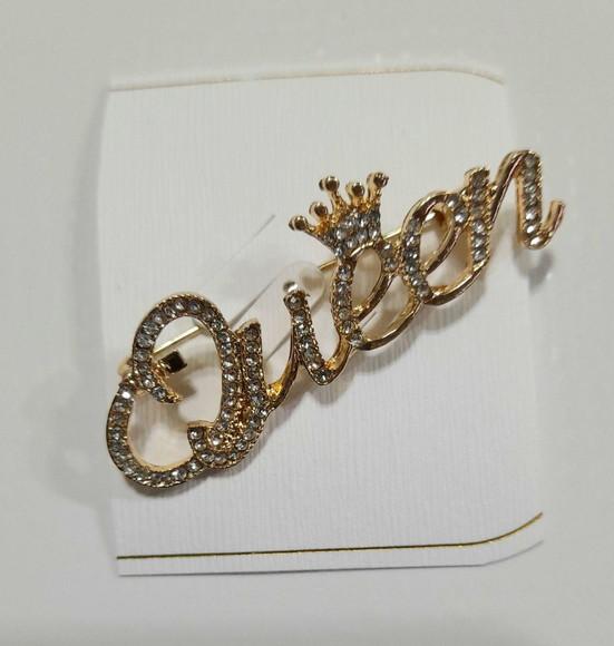 Broche Dourado/pedras