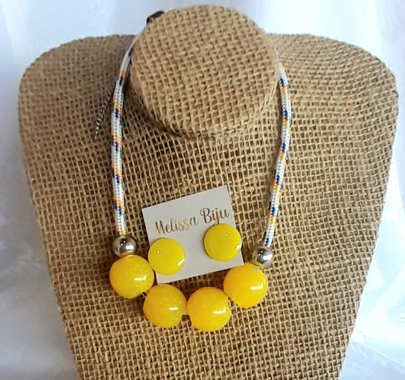 Colar de Corda Amarelo