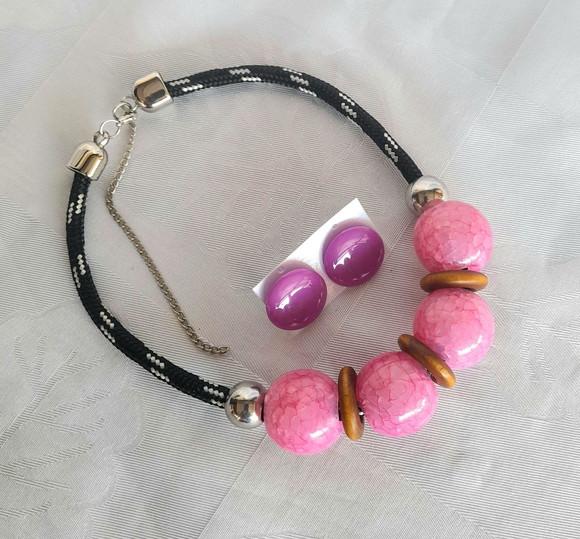 Colar de Corda Rosa