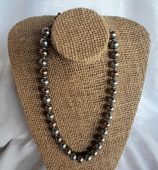 Colar de Pérolas de Vidro/cristais