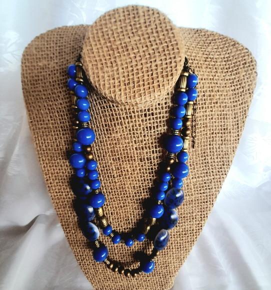 Colar de Resina Azul