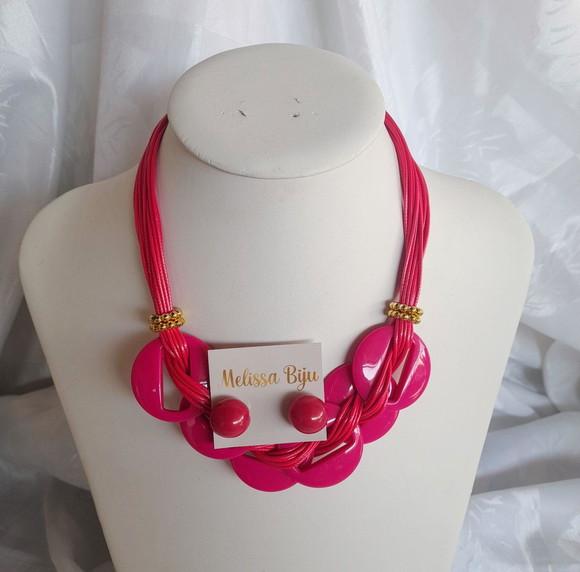 Colar de Resina Pink